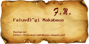 Faluvégi Makabeus névjegykártya
